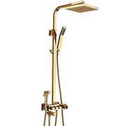 ZUOZUIYQ Plated Shower Set New Bath Shower Faucet Bathroom Shower Faucet Mixer Adjust Height Thermostatic Shower Set,Sprinkler Beauty Comes