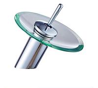 ZUOZUIYQ Robinet de lavabo Rotatif à 360 °, mitigeur d'eau Froide Chaude à poignée Unique, évier en Verre à Cascade de Salle de Bain, en Laiton, avec Tube (Laiton, sans Tube)