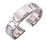ZUOZUIYQ Sangle de Montre, Acier Inoxydable Massif avec Bracelet de Sangle de Remplacement Droit métallique