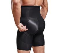 ZUOZUIYQ Short rehausseur rembourré pour Hommes, contrôle du Ventre, Cuisses, sous-vêtements Amincissants, Coupe-Ventre à Longues Jambes, Boxer, Coussinet Amovible