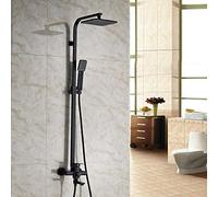 ZUOZUIYQ Shower Set Newly Wall Mounted 8" Shower Faucet Set Oil Rubbed Bronze Rainfall Shower Mixer Tub Faucet Single Handle,Sprinkler Beauty Comes