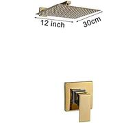 ZUOZUIYQ Shower Set Square Rainfall Shower Faucet Wall Mount Bathroom Faucet ConceaShower Mixer Set Bathtub Tap,8 inch 3-Ways Valve,8 inch 1-Way Valve,Shower System Beauty Comes