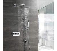ZUOZUIYQ Shower Set with Lifting Rod Shower Set Shower Faucet 30 20cm Top Spray 2 Kinds of Household Water Supply Bath Beauty Comes