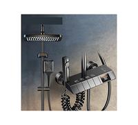 ZUOZUIYQ Shower System Grey Digital Display Thermostatic Shower Faucet Set Brass Rainfall Bathtub Tap for Bathroom Mixer with Shelf Hydropower Color : 1, Size : Grey No Display,Sprinkler Beauty Comes