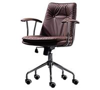 ZUOZUIYQ Terrace Leather Executive Swivel Home Chairs Confort Chairs Rustic Chic Desk Chaise avec Un accoudoir de Soutien Lombaire pour l'espace de Travail, Salle d'étude