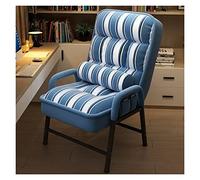 ZUOZUIYQ Velvet Accent Armchair for Living Room Confortable Chaise Lounge avec Ajustement de Dossier à 6 Vitesses idéal pour la Chambre ou Le Coin de Lecture (Bleu)