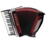 Zupan Accordeon Rouge 72 Boutons Basse 34 Touches 5+1 Registre Étui Sangle