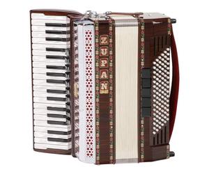 Zupan Piano Accordeon 96 Basse 38 Touches en Bois Pallisandre Set Sangles Coffre