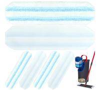 ZUPAPJO Serpillere Recharge pour Balai Microfibre Kit Compatible avec Vileda H2prO、O-Cedar H2prO, Balai Serpillère Vileda Recharge, Lavable en machine, 6 Pièces