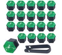 Zuphte Cache Vis pour Dodge Ram 4000/1500/2500/3500, 1 jeu/20 Cache-écrous de Roue (19 mm/Surface Verte)