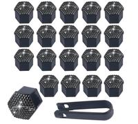 Zuphte Cache Vis pour Hyundai Santa Fe 2001-2013, 1 jeu/20 Cache-écrous de Roue (21 mm/Rouge)