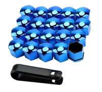 Zuphte Cache Vis pour Land Rover Freelander 2, Range Rover Evoque, Discovery Sport 2015-2022, 1 jeu/20 Cache-écrous de Roue (17 mm/galvanoplastie Bleue)