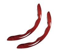 Zuphte Couvre Volant Voiture pour Chevrolet Equinox/Equinox PHEV Trax Camaro Corvette Silverado Housse de Protection pour Volant de Voiture (Style Fibre de Carbone Rouge)