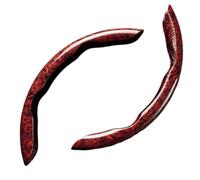 Zuphte Couvre Volant Voiture pour Chevrolet Equinox/Equinox PHEV Trax Camaro Corvette Silverado Housse de Protection pour Volant de Voiture (Volant Rouge Imitation Bois)