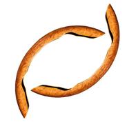 Zuphte Couvre Volant Voiture pour Chevrolet Malibu XL Monza Orlando Aveo Housse de Protection pour Volant de Voiture (Volant Jaune Imitation Bois)