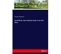 Zur Kritik Des Ökonomischen Systems Von Karl Marx