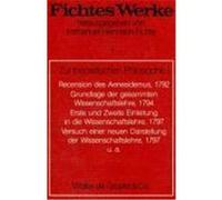 Zur theoretischen Philosophie I Fichte, Johann Gottlieb (Auteur)