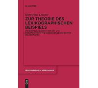 Zur Theorie Des Lexikographischen Beispiels