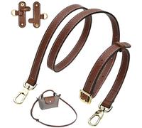 zurabini Sangle compatible avec Longchamp Mini Bag, boucle réglable en cuir marron, installation sans perforation pour Longchamp Le Pliage Pochette originale avec poignée et petits sacs