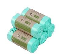 ZURAS® 6 litres Sacs poubelle biodégradables 200 pcs. Sacs poubelle compostables et biodégradables à base végétale, certifiés et testés DIN EN 13432, résistants à la déchirure et étanches à l'eau