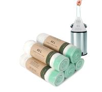 ZURAS® 60 litres Sacs à déchets biologiques avec cordon de serrage 75 pcs. Sacs poubelle compostables et biodégradables, résistants à la déchirure et étanches à l'eau