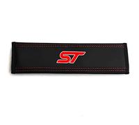 ZURBAA 2 pièces Voiture Protège Ceintures de Sécurité Coussin Cuir pour Ford St Line STLINE Mk3 Mk4 Focus Mustang GT Adultes et Enfants Accessoires,A