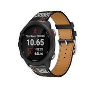 ZUREGO Cuir Bracelets de Remplacement pour Garmin Forerunner 245/55, Bracelet de Cuir Véritable Remplacement Compatible avec Garmin Forerunner 245/55 pour Homme Femme (8)