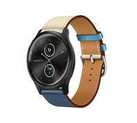 ZUREGO Cuir Bracelets de Remplacement pour Garmin Vivomove Sport/Luxe/Style/HR/Trend, Bracelet de Cuir Véritable Remplacement Compatible avec Vivomove Sport/Luxe/Style/HR/Trend pour Homme Femme (7)