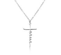 Zuremid Ensemble de colliers religieux chrétiens avec croix de Jésus, gravé Gigi Mama, Grand-mère, pour femme, homme, ami, lui et elle, cadeau d'anniversaire, Adjustable, Acier inoxydable, Pas de