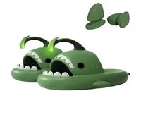 Zureto Angler Fish Shark Slides, Cloud AnglerFish Slides, Original Shark Sandales Super Soft Glow In The Dark, vert foncé, 42/43 EU