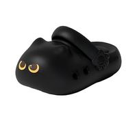 Zureto Chaussure imprimée de patte de chat unisexe, pantoufles de patte de chat d'été EVA maison mignon sandales pour hommes femmes, Black B., 36/37 EU