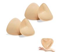 Zureto Coussinets push-up, cache-tétons adhésifs double face, soutien-gorge push-up, 2 x beiges, C-D Körbchen