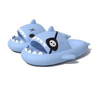 Zureto Pirate Shark Sandales d'été antidérapantes à bout ouvert, bleu, 44/45 EU