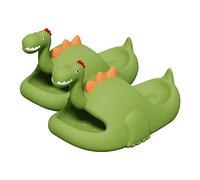 Zureto Sandales de bain amusantes en forme de dinosaure 3D mignonnes à bout ouvert, vert, 24/25 EU