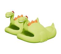 Zureto Sandales de bain amusantes en forme de dinosaure - 3D mignonnes - Sandales de bain à bout ouvert, Vert clair, 38/39 EU
