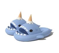 Zureto Shark Slides Original, Sharky Chanclas, New Cloud Shark Home Spa Chaussons Sandales, Bleu crème glacée, 5.5-6 Women/4-4.5 Men