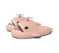 Zureto Shark Slides Original, Sharky Chanclas, New Cloud Shark Home Spa Chaussons Sandales, Éventails Rose, 8.5-9 Women/7.5-8 Men