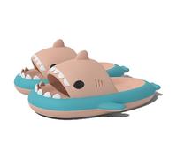 Zureto Shark Slides Sandales de Plage Bicolore Shark Slides Unisexe Cloud Shark, Rose/bleu., 40/41 EU