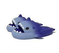 Zureto Sharkies Shoes, Cute Cloudy Shark Slides Adulte, Pantoufles Two Tone Unisexe, Cyan, 44/45 EU