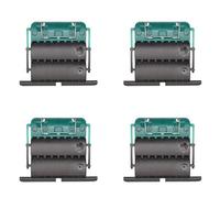 ZURFLUH FELLER - Attache tablier rigide Clicksur H875E pour lames de 8 mm pour volet roulant - Verrou anti-soulèvement robuste avec 2 maillons + 1 Porte-clés DOMOBIP (Noir et Vert - Lot de 4)