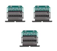 ZURFLUH FELLER - Attache tablier rigide Clicksur H875E pour lames de 8 mm pour volet roulant - Verrou anti-soulèvement robuste avec 2 maillons + 1 Porte-clés DOMOBIP (Noir et Vert - Lot de 3)