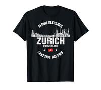 Zurich Suisse Monuments Swiss Travel Vintage T-Shirt