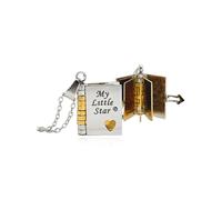 Zurlcdye Collier avec pendentif en forme de livre « My Little Star » pour petite-fille, fille, médaillon en forme de cœur, cadeau de la part de papa, maman, mère, remise de diplôme, cadeau