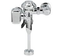 Zurn AquaVantage AV ZEMS Robinet de chasse à membrane murale avec capteur apparent encastré et membrane avec 0,125 gpf, 29,5 cm, bec supérieur de 1,9 cm, bouton de commande manuel en chrome