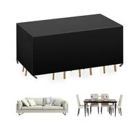 ZUROJ Housse Salon de Jardin Imperméable 250x60x60cm Housse de Protection de Chaise Table Exterieur Rectangulaire Bâche Salons de Jardin 420D Oxford Tissu Anti-UV Couverture de Meubles