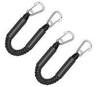 ZURSANA 3FT Bungee Dock ligne avec Double crochet - 2 Pack corde d’amarrage pour Kayaks, bateaux, Jet Skis, SeaDoo, canoës, ponton, pare-chocs intégrés et plus - Durable et absorbant les chocs-noir no