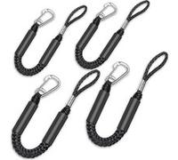 ZURSANA Amarrage avec 2 pieds +3 pieds Bungee Dock Line 4-Pack - accessoire de bateau universel pour Kayaks, SeaDoos, Jet Skis, canoës, bateaux pontons et plus avec Snubber intégré-noir noir G