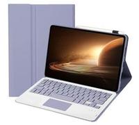 ZURSANA BNS boîtier à clavier Bluetooth pour Oppo Pad 2, couverture Touchpad amovible, coque mince en cuir TPU avec Stand-Violet