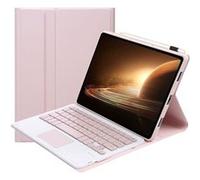 ZURSANA BNS boîtier à clavier Bluetooth pour Oppo Pad 2, couverture Touchpad amovible, coque mince en cuir TPU avec Stand-Rose