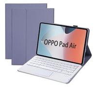 ZURSANA BNS étui clavier Bluetooth pour Oppo Pad Air, couverture Touchpad amovible, coque mince en cuir TPU avec Stand-Violet